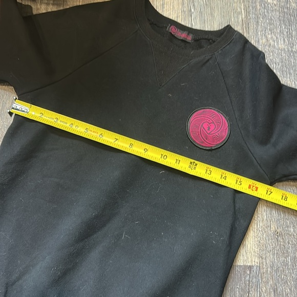 ✌️Dutch Bros Black Dutch LUV Crewneck Sweatshirt XSmall Stripes Patch ‘92 - Picture 5 of 7